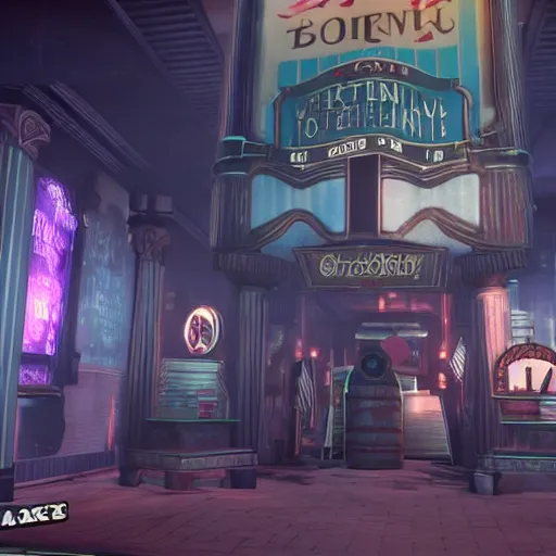 Prompt: screenshot from bioshock infinite, hatsune miku