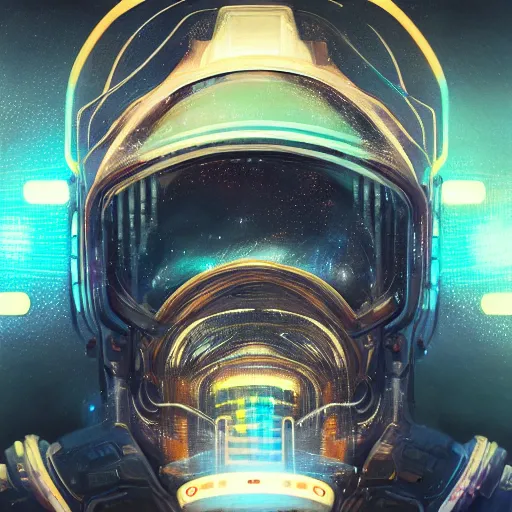 Image similar to hyperrealistic portrait of a squid monster astronaut, full body portrait, well lit, intricate abstract. cyberpunk, intricate artwork, by Tooth Wu, wlop, beeple. octane render, in the style of Jin Kagetsu, James Jean and wlop, highly detailed, sharp focus, intricate concept art, digital painting, ambient lighting, 4k, artstation