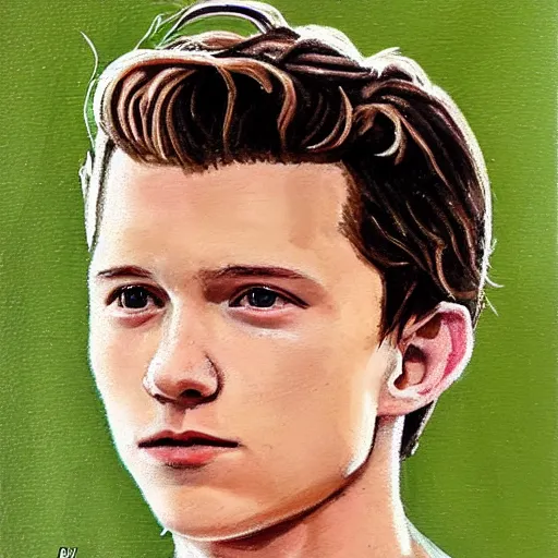 Prompt: tom holland, detailed, portrait