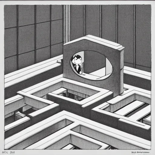 Prompt: Glazed Bun by M.C. Escher and Studio Ghibli