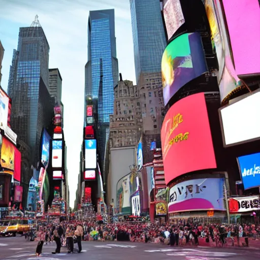 Image similar to Pixar Flying saucer abducting people in times square