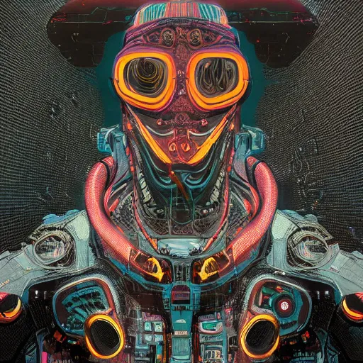 Image similar to portrait of a squid monster astronaut. full body portrait, intricate abstract. cyberpunk, intricate artwork. neon eyes, by Tooth Wu, wlop, beeple. octane render, trending on artstation, greg rutkowski very coherent symmetrical artwork. cinematic, hyper realism, high detail, octane render, 8k, minimalistic, hyperrealistic surrealism, award winning masterpiece with incredible details, a surreal vaporwave liminal space, highly detailed, trending on ArtStation