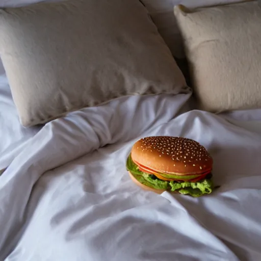 Image similar to i am still in bed and a burgie is coming