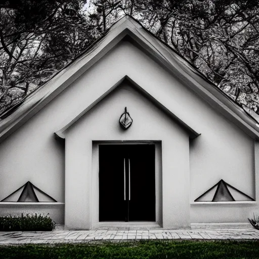 Image similar to exterior of a house designed by the the illuminati, award - winning photograph, canon eos 5 d mark iv, fujifilm x - t 4