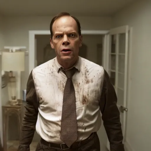 Image similar to a screen still of phil spencer in a horror scene from the movie the conjuring