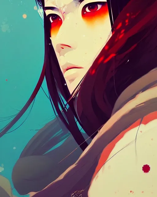 Image similar to a ultradetailed beautiful panting of a stylish woman samurai, by conrad roset, greg rutkowski and makoto shinkai, trending on artstation