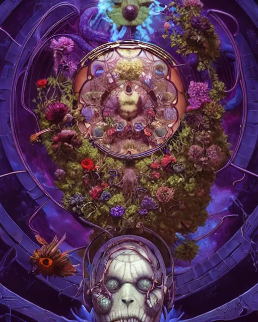 Image similar to the platonic ideal of flowers, rotting, insects and praying of cletus kasady carnage thanos dementor wild hunt doctor manhattan chtulu mandelbulb mandala ponyo bioshock davinci heavy rain, d & d, fantasy, ego death, decay, dmt, art by artgerm and greg rutkowski and alphonse mucha