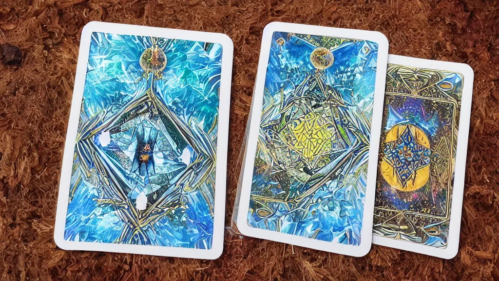 Image similar to crystalized fractal tarot card