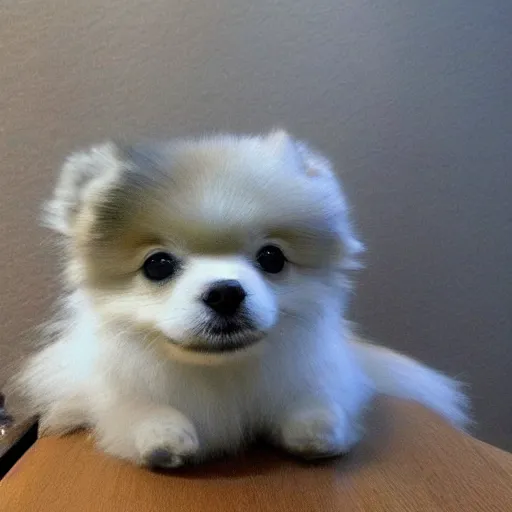 Image similar to a pomeranian dog made of clouds