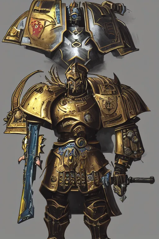 Image similar to armor portrait heros warhammer 4 0 k horus heresy fanart - the primarchs emperor by johannes helgeson animated with vfx concept artist & illustrator global illumination ray tracing hdr fanart arstation zbrush central hardmesh 8 k octane renderer comics stylized