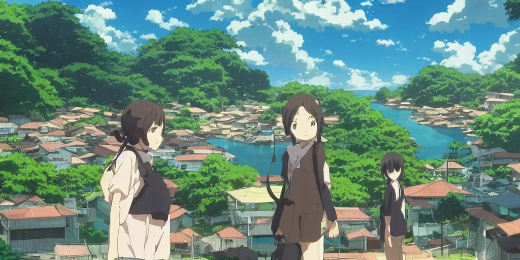 paraty in an anime film, directed by makoto shinkai