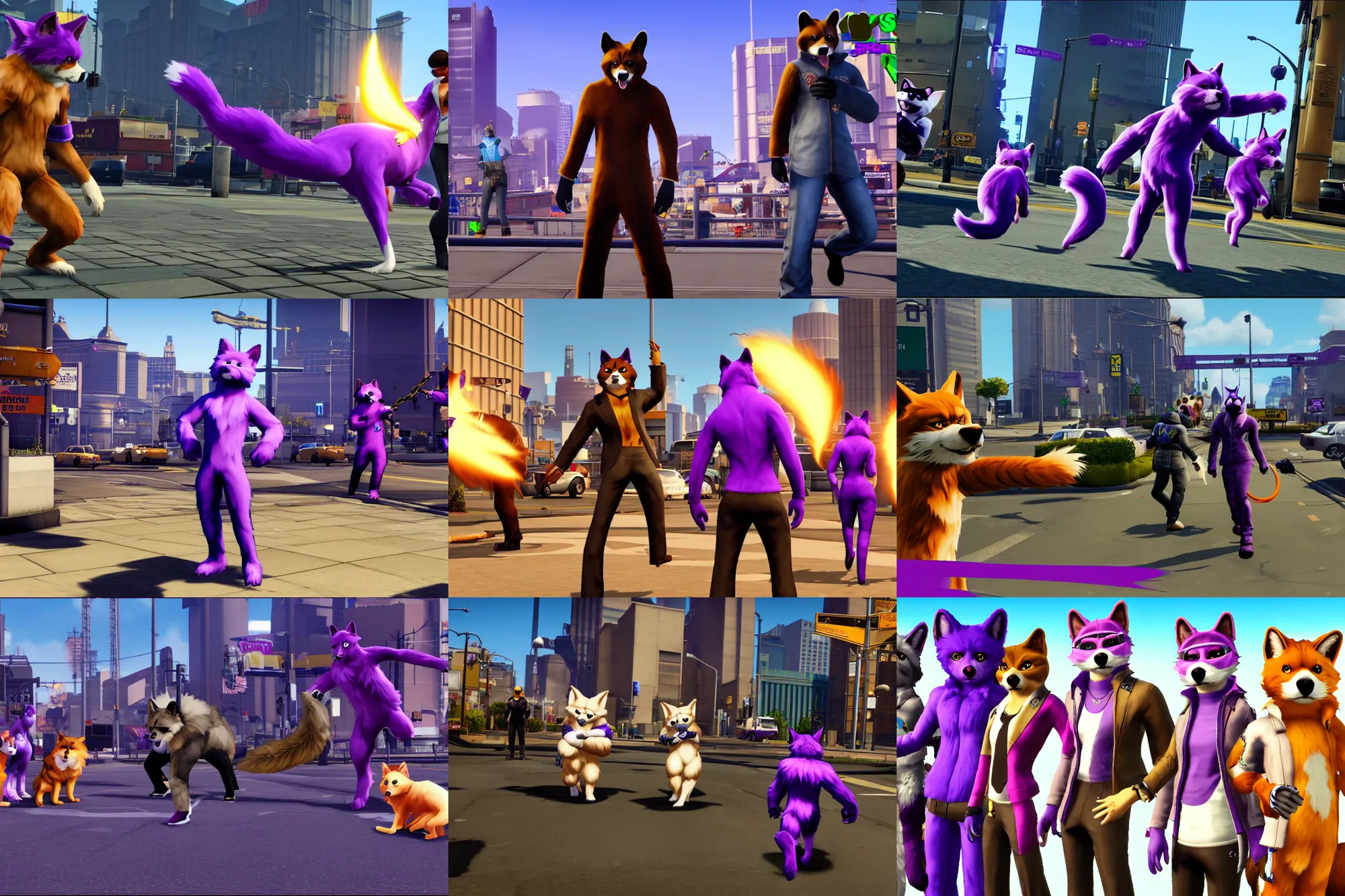 Image similar to screenshot of furries ( with tails ) in saints row