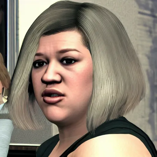 Image similar to young Kelly Clarkson in GTA V, 4k