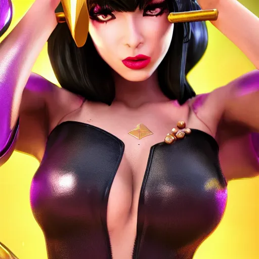 Image similar to still of pretty LeBlanc (League of Legends) in KDA music video. 3d render, octane render, game art, realistic, highly detailed, trending on artstation, 4k, trending on artstation, pixar, cgsociety, unreal engine 5, redshift render, trending on artstation, blender, behance, cg