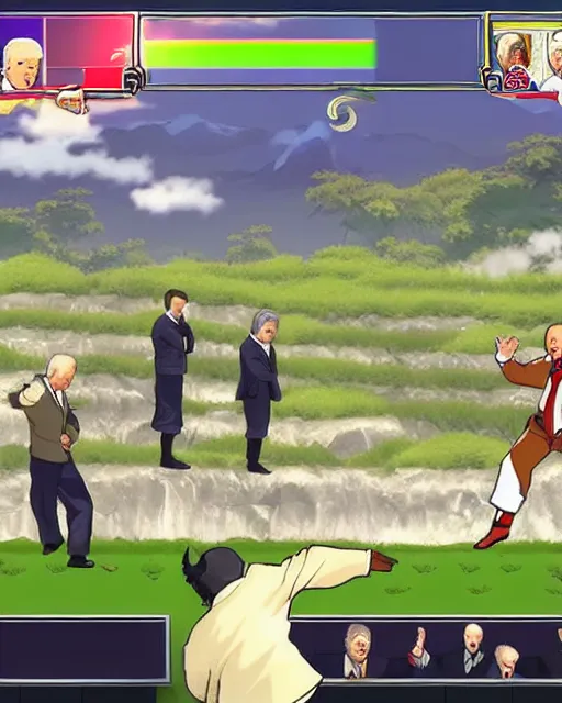 Prompt: Joe Biden in Genshin Impact, gameplay screenshot, mid-shot