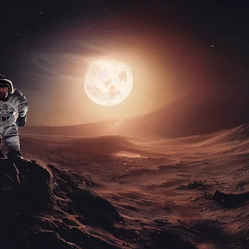Image similar to sir patrick moore on the moon, hyper detailed, dramatic lighting, cgsociety, realistic, hyper detailed, insane details, intricate, dramatic lighting, hypermaximalist, golden ratio, rule of thirds, octane render, weta digital, micro details, ultra wide angle, artstation trending, 8 k,