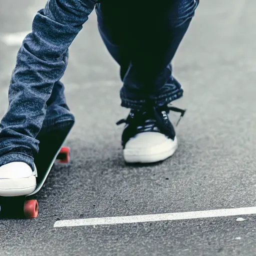 Image similar to graphic of a teenage girl pushing a skateboard side view