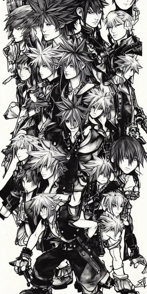 Image similar to kingdom hearts by yoji shinkawa