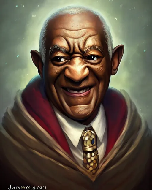 Prompt: cute little anthropomorphic bill cosby cute and adorable, pretty, beautiful, dnd character art portrait, matte fantasy painting, deviantart artstation, by jason felix by steve argyle by tyler jacobson by peter mohrbacher, cinema