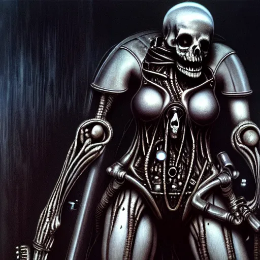 Image similar to death watch, by giger, 4 k