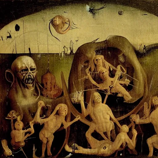Image similar to elden ring by hieronymus bosch,