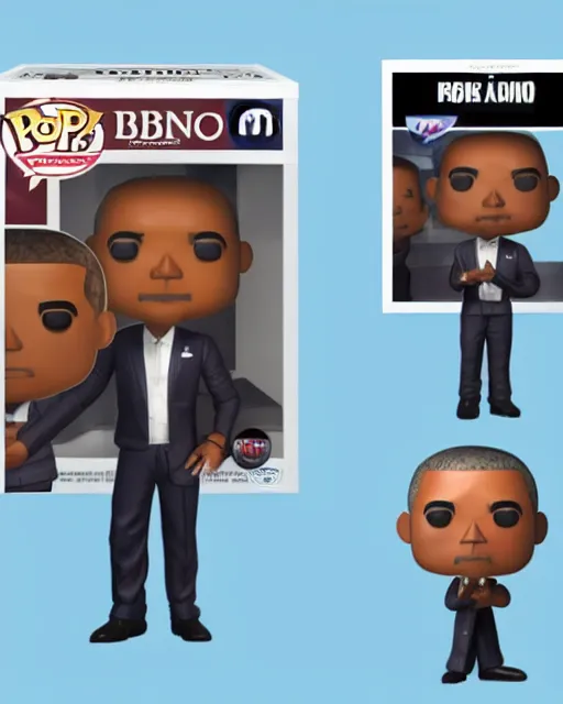 Prompt: full body 3d render of barack obama as a funko pop, studio lighting, white background, blender, trending on artstation, 8k, highly detailed