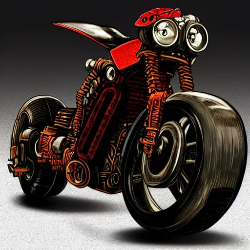Image similar to akira motorcycle, steampunk
