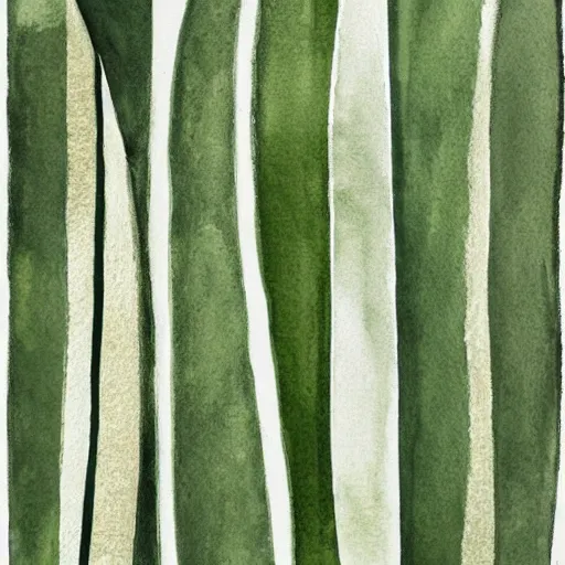 Prompt: abstract, art print, lithography, green, beige, white, fern