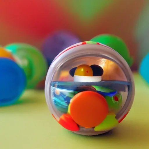 Prompt: Liminal space in outer space!!!, ((kinder surprise toy))