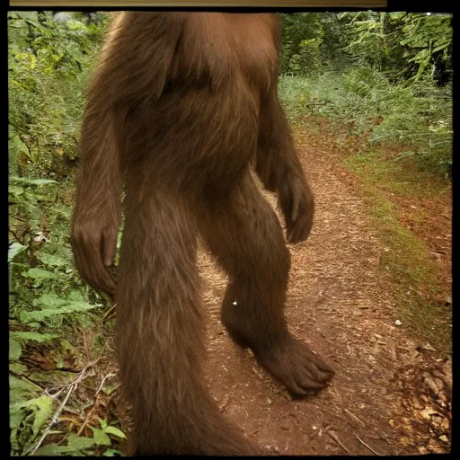 Prompt: trail cam photo of bigfoot - n 8