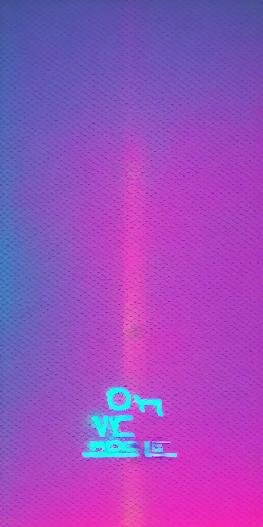 Prompt: vaporwave cyberpunk cellphone wallpaper, simple and clean design, graphic design, dark colors,UI