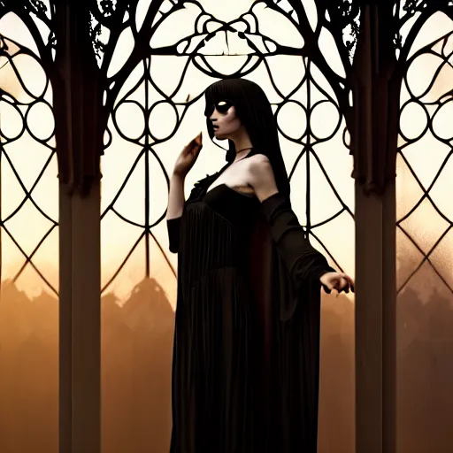 Prompt: photographic portrait of a stunningly beautiful gothic hermetic order of the golden dawn art nouveau female in soft dreamy light at sunset, contemporary fashion shoot, by edward robert hughes, annie leibovitz and steve mccurry, david lazar, jimmy nelsson, breathtaking, 8 k resolution, extremely detailed, beautiful, establishing shot, artistic, hyperrealistic, beautiful face, octane render