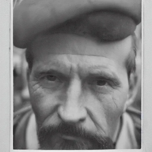 Image similar to a soviet man portrait, photorealistic, 24mm film