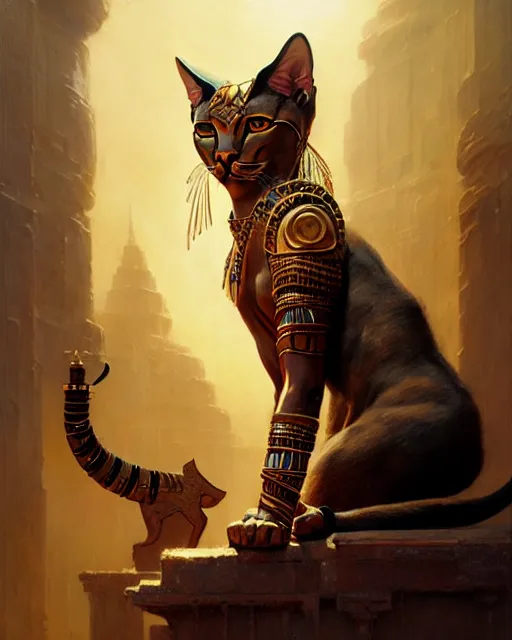 Image similar to fierce goddess bastet, fantasy character portrait, ultra realistic, concept art, intricate details, highly detailed by greg rutkowski, gaston bussiere, craig mullins, simon bisley