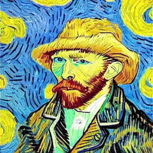 Prompt: aruba vincent van gogh chilling in aruba