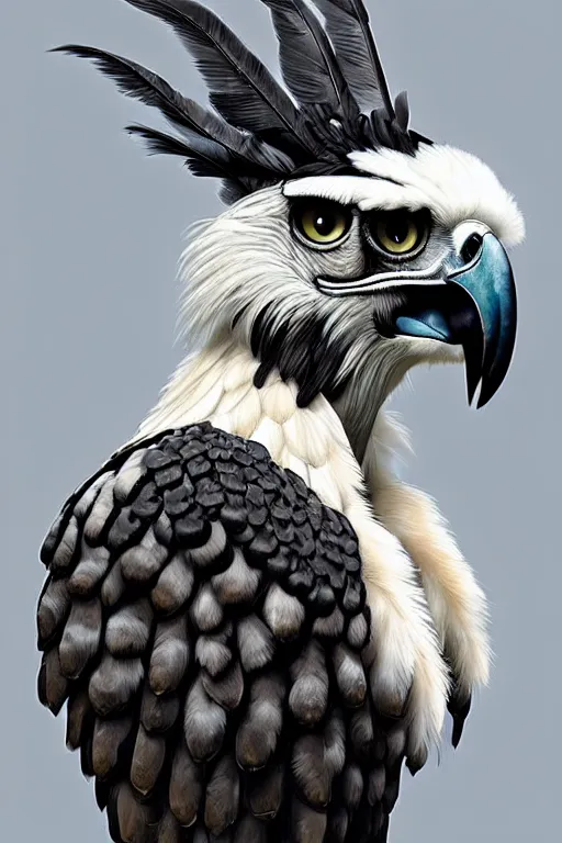 Prompt: epic professional digital art of female human - harpy eagle hybrid animal wearing air force jumpsuit, feathered head, harpy eagle beak, painting, by lisa roet, reyna rochin, iris van herpen, leesha hannigan, artstation, cgsocietywlop, epic, much wow, much detail, gorgeous, detailed, cinematic, masterpiece