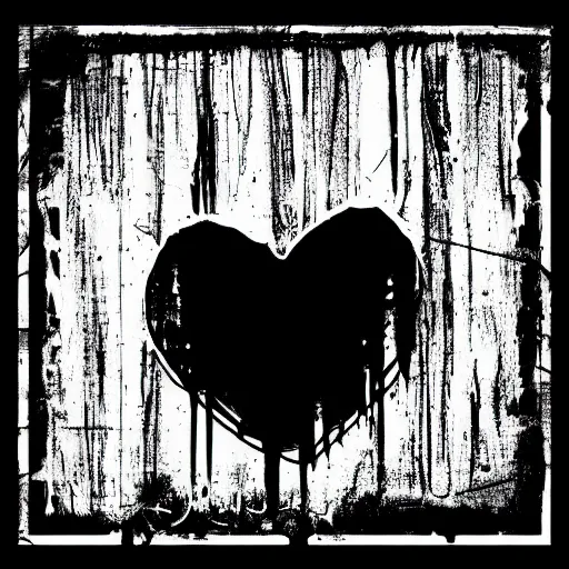 Image similar to inkblot black heart