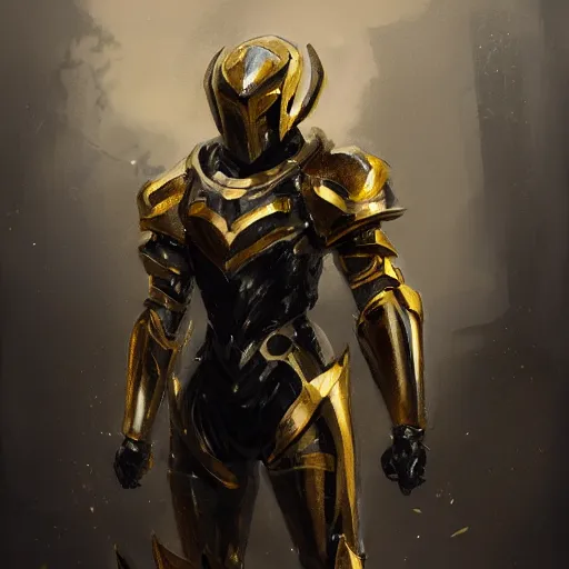 Prompt: a man wearing a black and gold armour, elle magazine, greg rutkowski, john singer sargent, trending on artstation, anime, oil painting, 3 / 4 pose, headshots, looking right, intricate