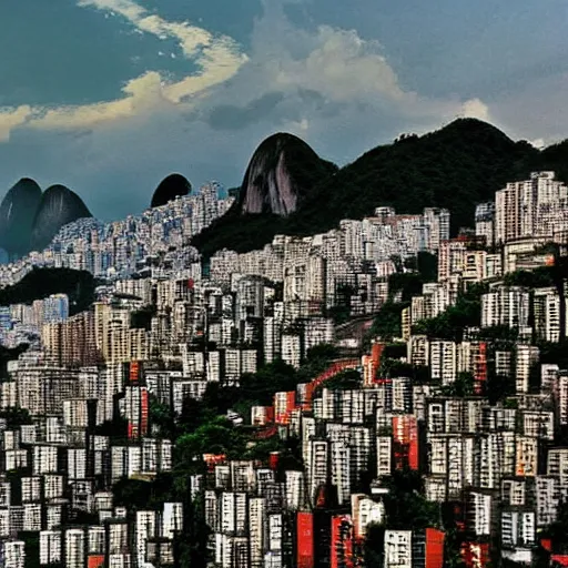 Prompt: rio de janeiro favela, wong kar wai, hyper - realistic, 8 k