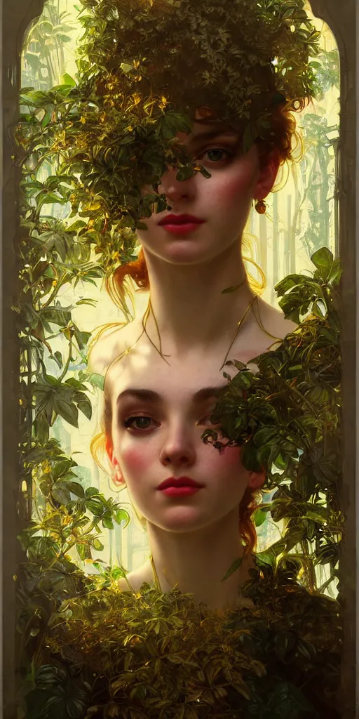 Image similar to hyper realistic photographer looking through a vintage medium format camera, design on white background, beautiful details, lush foliage cyberpunk, gold, drawn by john singer sargent, tom bagshaw, norman rockwell, alphonso mucha, lolish, trending on artstation