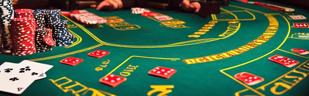 Image similar to ultra realistic photography of a casino table