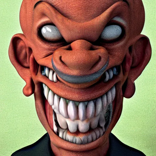 Prompt: hyperrealistic cartoon illustration of a goblin