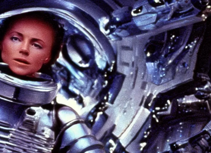 Prompt: a still from a 1 9 8 0 s sci - fi space opera movie directed by ridley scott, paul verhoven