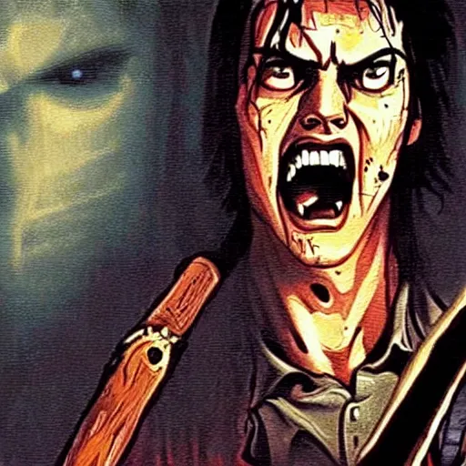 Image similar to evil dead 16 bit,