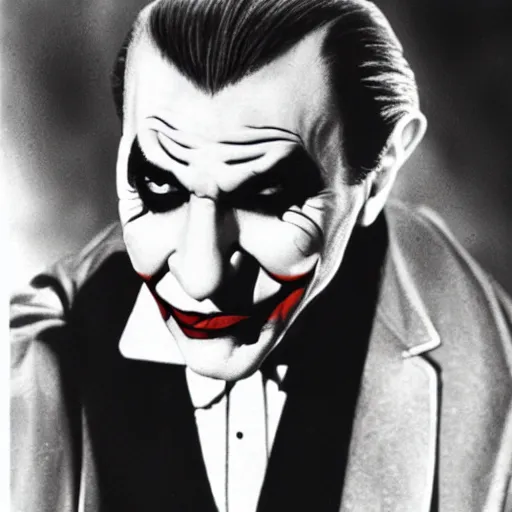 Image similar to Bela Lugosi as the joker