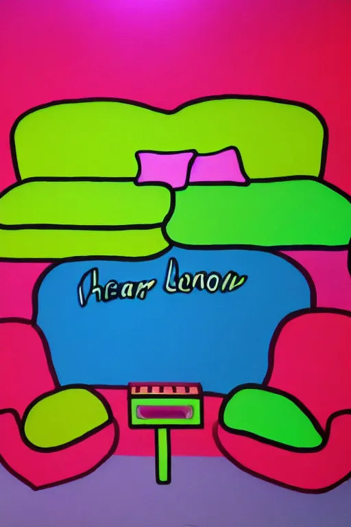 Image similar to Heart Neon Couch