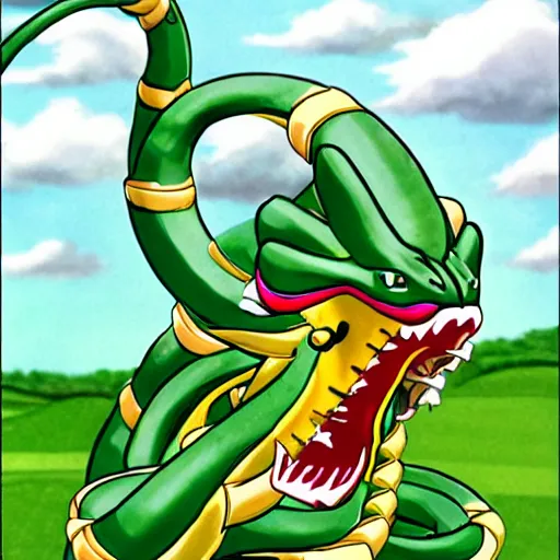 Prompt: shenron playing golf