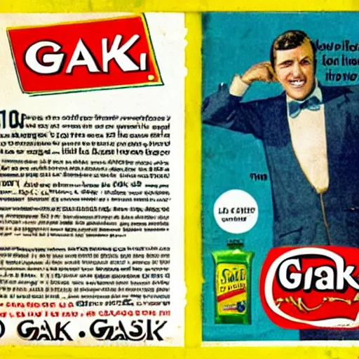 Image similar to advertisement for GAK