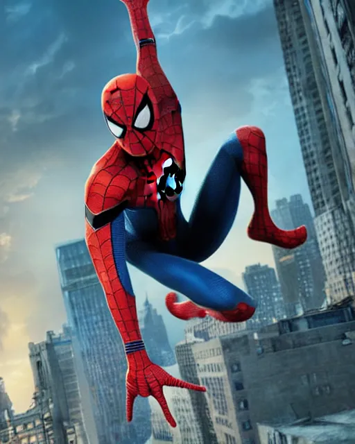 Image similar to A photo of an live-action animated SpiderMan movie starring emma watson. Emma watson face reveal. rendered in Unreal Engine, 8K concept art, detailed, cohesive, mixed media, volumetric lighting, ambient occlusion, 8K 3D, shot on Kodak Ektar