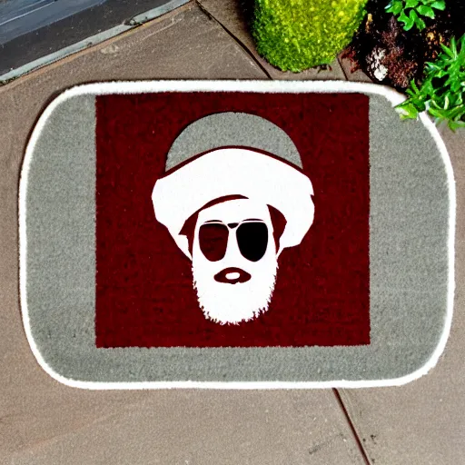 Image similar to an osama binladin doormat